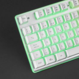 Teclado Mars Gaming MK220 RGB Blanco Qwerty Español