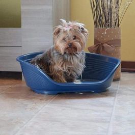 FERPLAST Cesta Siesta Deluxe 2 - 49x36x17,5 cm - Gris oscuro - Para perros y gatos FERPLAST Cesta Siesta Deluxe 2 - 49x36x17,5 cm - Gris oscuro - Para perros y gatos