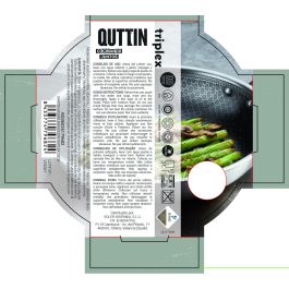 Inde - Sartén de acero para inducción Triplex, diámetro 20 cm, apto para todo tipo de cocinas (22 x 39 x 4 cm) (6 Unidades)