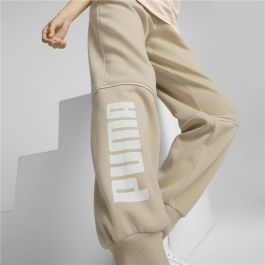Pantalón de Chándal para Adultos Puma Colorblock Beige Mujer