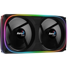 Aerocool Ventilador Caja Dual 240mm ARGB, 12cm, 1000 RPM, Negro, Compatible con ASUS Aura Sync, MSI Mystic Light, Gigabyte RGB Fusion