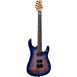 Sterling Guitarra Eléctrica John Petrucci JP150D FM/E Purple Nebula con Pastillas Dimarzio, Diapasón Ébano, Trastes Acero Inoxidable