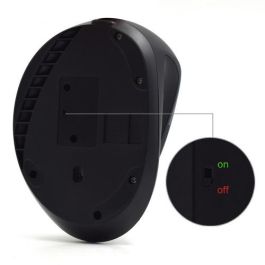 Ewent EW3158 Ratón Ergonómico Vertical Inalámbrico RF 1600 DPI Óptico Mano Derecha USB Recargable para Oficina