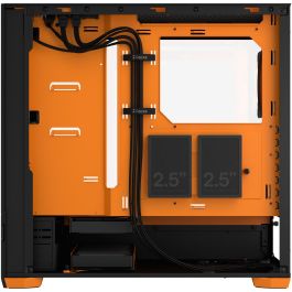 Fractal Design Pop Air RGB Orange Core TG Clear Tint Torre PC ATX Naranja/Negro, Vidrio Templado, Iluminación Multi