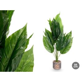 Ibergarden Maceta Redonda Planta Hoja Artificial Verde de Plástico/Magnesio 15x84x15 cm (4 Unidades) Precio: 56.78999964. SKU: B1EX3RC4R7