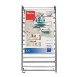 Metaltex Set 2 estantes apilables 'Sky' 48x33x24cm, recubrimiento polytherm metallic