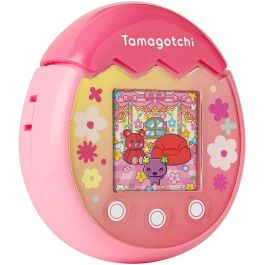 BANDAI AUC3296580429011 Tamagotchi PIX Floral Rosa - Mascota Virtual Electrónica con Pantalla a Color, Botones Táctiles, Juegos y Cámara