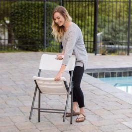 Lifetime Silla Plegable Pack de 4 de Plástico y Acero 50x58x83 cm