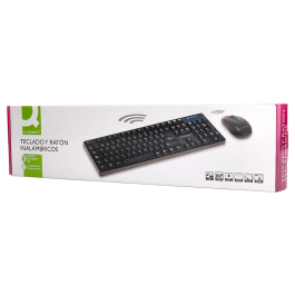 Q-connect Set Teclado + Ratón Inalámbrico 2.4g Negro Compatible Windows