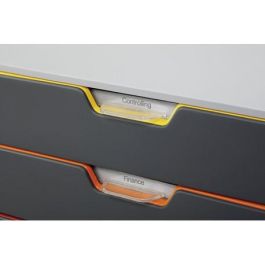 Durable Cajonera VARICOLOR con 5 compartimentos y etiquetas multicolor