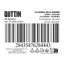 Set de 3 Cucharas de Mesa Madrid 2mm - Inde (12 Cajas) Set de 3 Cucharas de Mesa Madrid 2mm - Inde (12 Cajas)