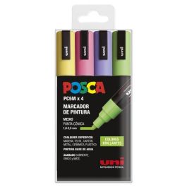 POSCA Marcador No Permanente PC-5M-4C, Base al Agua, 1.8 mm-2.5 mm, Estuche 4 Colores Brillantes Precio: 10.89999944. SKU: B1DJKLR7AL