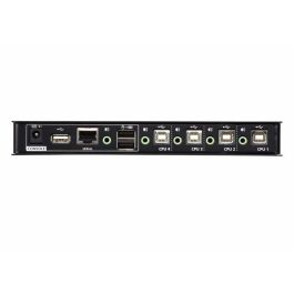 Aten Switch KM USB 4 Puertos CS724KM - Controla hasta 4 Computadoras con 1 Teclado y Ratón, Daisy Chain hasta 8