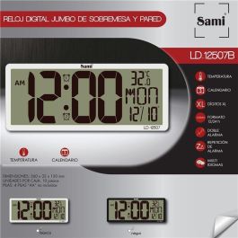 SAMI Reloj LCD Blanco Sobremesa / Pared XXXL