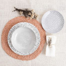 Bidasoa Vajilla Porcelana Aquilea 12 Piezas 4 Personas Gris