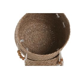 DKD Home Decor Cesta Básicos Fibra Natural Set de 3 unidades - 33 x 27 x 33 cm