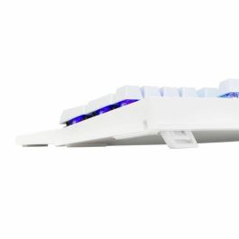 The G-Lab THE3760162051063 Teclado Gaming KEYZ RUBIDIUM Mecánico Interruptor Rojo RGB Con Cable Azerty Blanco con Reposamuñecas