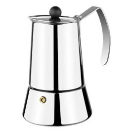 Monix M630004 Cafetera Italiana Eterna 4 Tazas Acero Inoxidable Apta Inducción Acabado Brillante