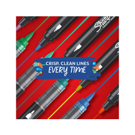 Sharpie Rotulador Acrílico Punta Redonda Blíster 2 Unidades Blanco y Negro para Múltiples Superficies