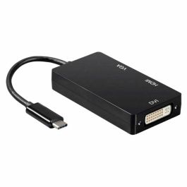 AISENS A109-0343 Base para Portátil y Replicador de Puertos USB-C a DVI/HDMI 4K/VGA, Negro
