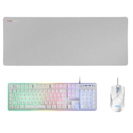 Teclado y Ratón Gaming Mars Gaming MCPX Portugués Blanco