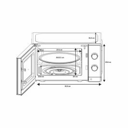 Oceanic OCEAMO20B12 Microondas 20L Negro Función Única