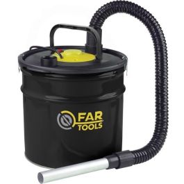 Fartools PRO 101081 Aspiradora de Cenizas Motorizada 800W, Depósito Metálico 18L, Tubo Acero Inoxidable, con Filtro Cartucho