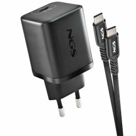NGS BUD65W-C Cargador de Pared GaN 65W con USB-C y Cable Tipo-C a Tipo-C de 1.5m para Smartphones y Portátiles