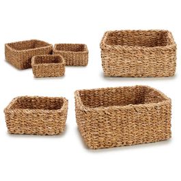 Set 3 Cestos Cuadrados Giftdecor - Alga de Mar, Marrón - 27x13x27cm, 23x23x12cm, 20x20x9cm (6 Unidades) Precio: 64.79000055. SKU: S3605485