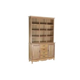 DKD Home Decor Vitrina Romántica de Abeto y MDF Natural con 4 Cajones, 2 Puertas y 3 Estantes 124,5x39x201,8 cm Precio: 418.29095. SKU: S3033949