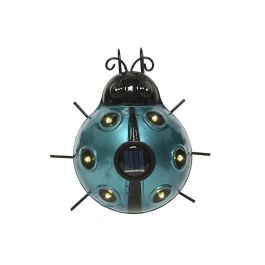 Lumineo Figura Luz Solar Mariquita 14.5x13x5cm Metalica con 6 Leds Luz Cálida