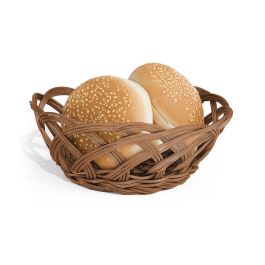Inde Cesta para Pan Oval de PP Rattan 18 cm x 13 cm x 8.2 cm