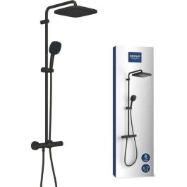 Columna de ducha con mezclador termostático - Ahorro de agua - GROHE Vitalio Comfort 250 - Negro mate - 266962431 Precio: 474.4999996. SKU: B1K5L7VE9R