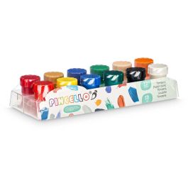 Temperas Pincello 12 colores en botes de 3.2x4.5 cm con pincel de 16 cm (36 Unidades) Temperas Pincello 12 colores en botes de 3.2x4.5 cm con pincel de 16 cm (36 Unidades)