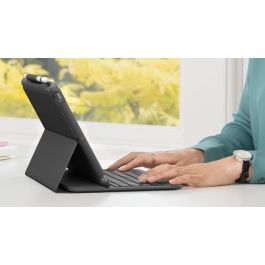Logitech Slim Folio para iPad (7ª y 8ª generación) con Teclado Inalámbrico Bluetooth y Protección Antigolpes