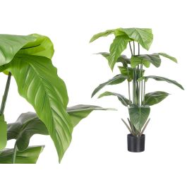 Ibergarden Maceta Decorativa Planta Artificial Ancha, 12 Hojas Verdes y Negras de Plástico, 130 cm de Alto (Set de 4) Precio: 183.5086. SKU: B1EA7KNZV4