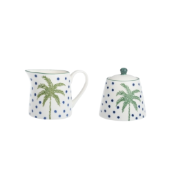 DKD Home Decor Palm 25 Azucarero Tropical Porcelana Verde Azul 7.6 x 7.8 x 11 cm Set de 2 Precio: 12.50000059. SKU: B17SXWGDD7