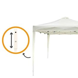 Max-air Cenador Plegable de Exterior con Chimenea Integrada 300x300x250 cm, Resistente Estructura de Acero y Techo de Tela