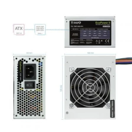 Tooq Fuente de Alimentacion Ecopower II 500W SFX Matx PC Plata