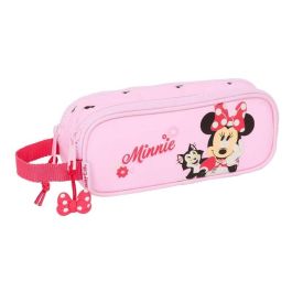 Bolso Escolar Portatodo Safta Doble Minnie Mouse Nalve 80x210x60 mm
