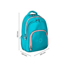 Mochila Antartik Fusion Flex Multibolsillo Turquesa 19 L 450x180x300 mm