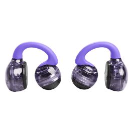 JBL Soundgear Clips TWS Auriculares Open-Ear Inalámbricos con Gancho, Bluetooth 5.4, IP54, Batería 32h, Color Ghost Purple