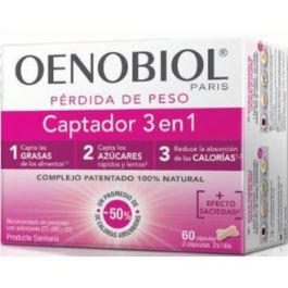 Oenobiol Captador 3 en 1 con Fibras 100% Naturales (Zanahoria, Avena, Manzana) para Grasas y Azúcares - 60 Cápsulas Precio: 140.69. SKU: B1C6QY759E
