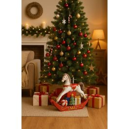 DKD Home Decor Base Soporte Árbol Navidad Tradicional Magnesia Diseño Caballito Multicolor Decoración Navideña 73 x 20.5 x 61 cm