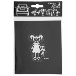 Abc ADH06661 Adhesivo Familia Niña Peluche para Coche