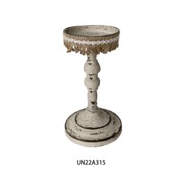 DKD Home Decor Portavela Neoclásico Blanco Metal 13 x 25 x 13 cm