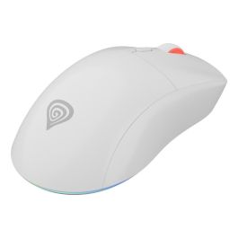 GENESIS Zircon XIII Ratón Gaming Óptico Inalámbrico 26000 DPI, Ambidextro, Switches Intercambiables, hasta 100h Autonomía, Blanco