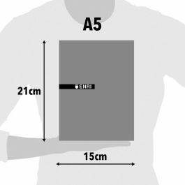 Enri Bloc de Notas Grapado A5 80 Hojas Cuadrícula 4x4 Sin Tapa (5 Unidades) (5 Unidades)
