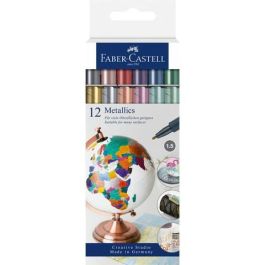 FABER-CASTELL 160713 Marker Metallics, estuche de 12 unidades, colores surtidos, tinta base agua, punta 1.5mm Precio: 33.68999975. SKU: B18ABYWEZ9