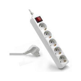 Ewent EW3916 base múltiple 1,5 m 5 salidas AC Interior Blanco